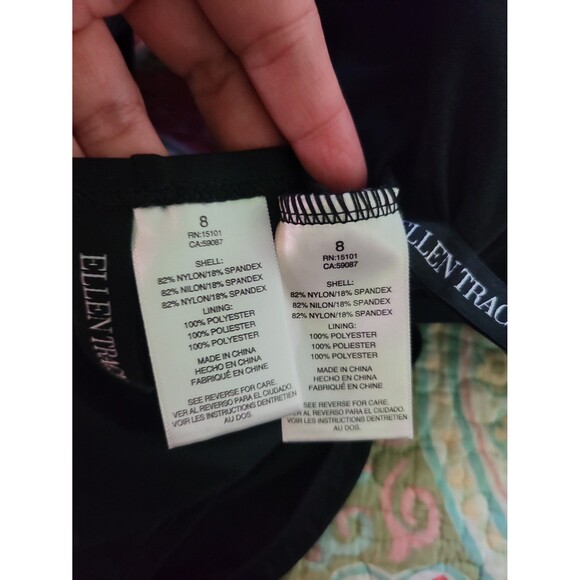 New Ellen Tracy Black Tankini  swimsuit Bathing Suit Sz 8 - Picture 7 of 9